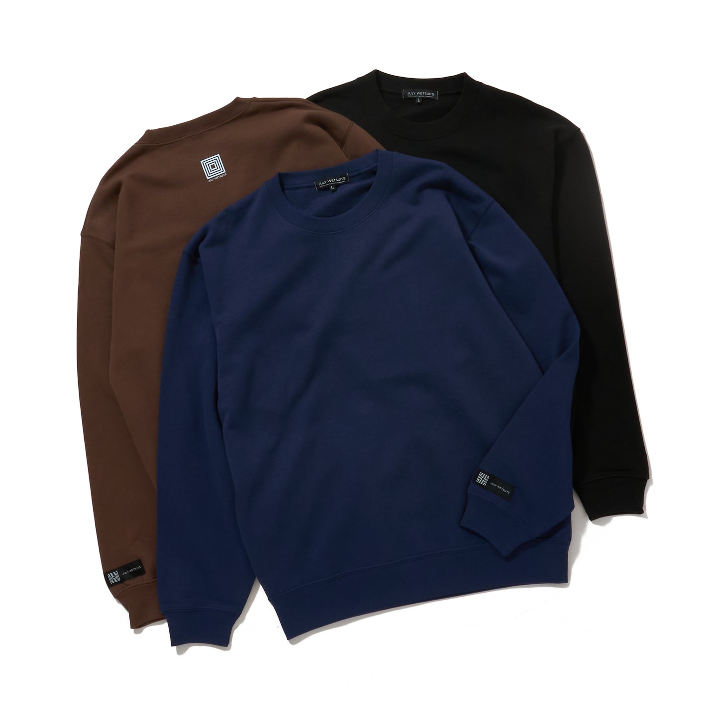 JULY バックロゴ クルーネックスウェット