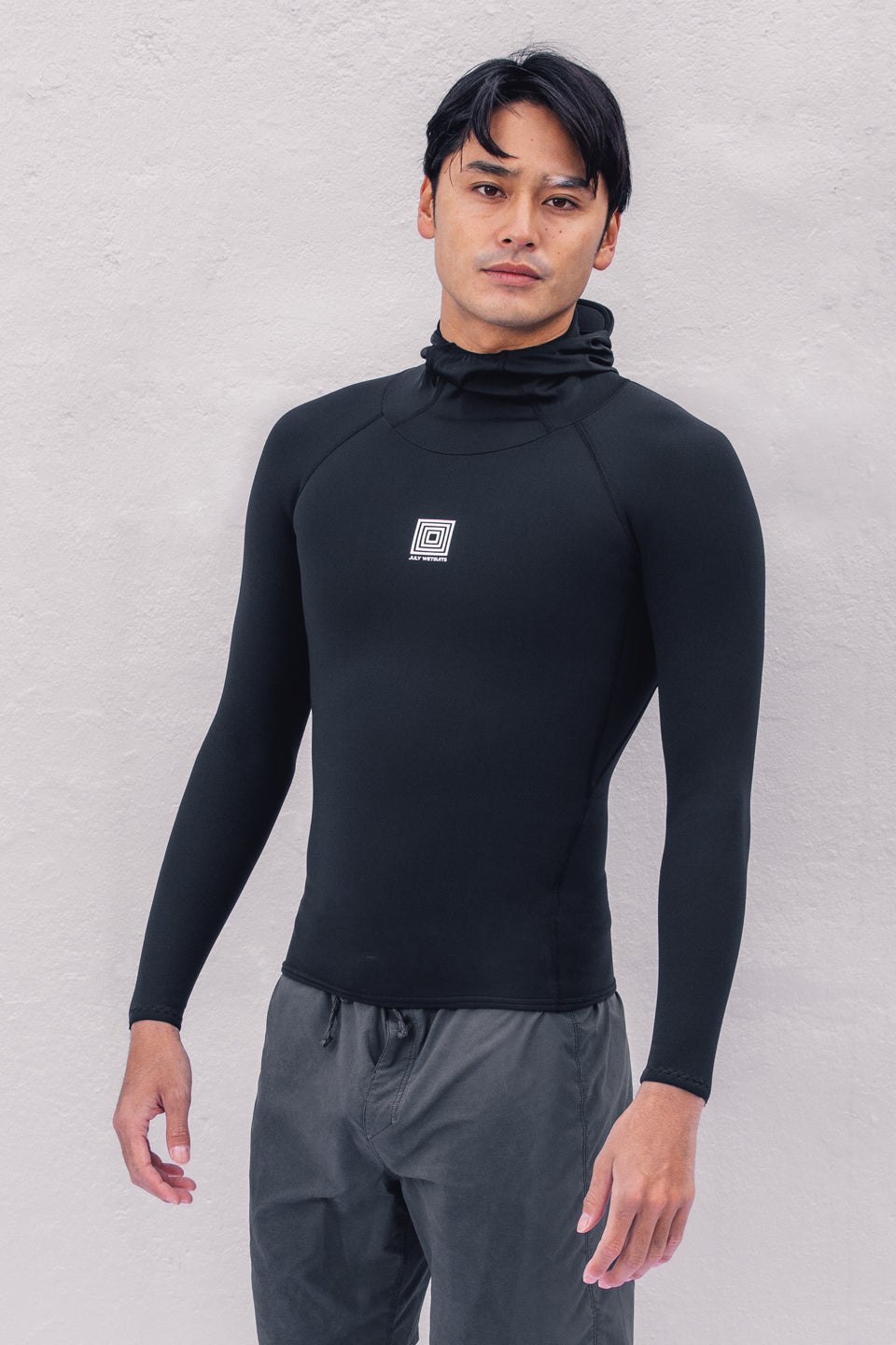 Unisex フード付きプルオーバー ロングタッパー - 1mm