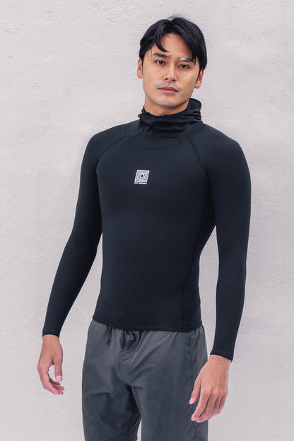 Unisex フード付きプルオーバー ロングタッパー - 1mm